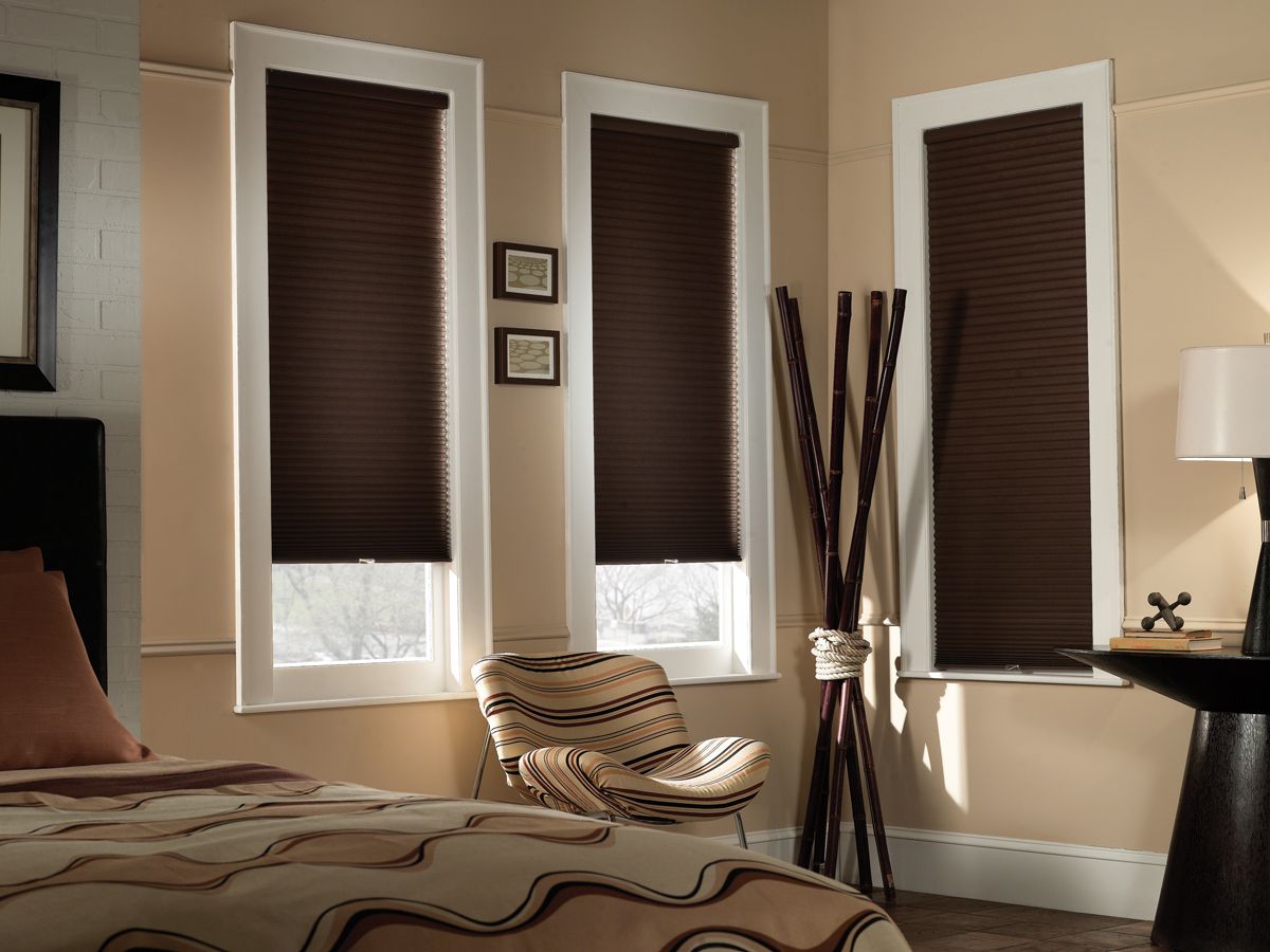 Main PAn image of Honeycomb shades in a modern bedroom